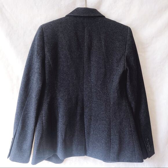 Ann Taylor Gray Petite One-Button Tailored Blazer - Picture 7 of 12